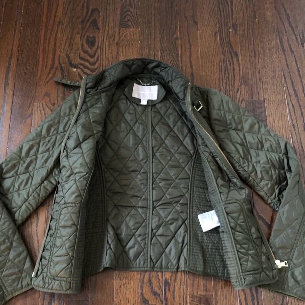 Banana Republic Women’s XS Dark Olive Green Quilted Full-Zip Field Jacket - EUC! - Picture 9 of 15
